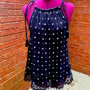 Black & white tank top.